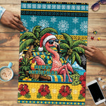 Afro-Bahamian Christmas Puzzle This Flamingo Needs A Beach Retreat
