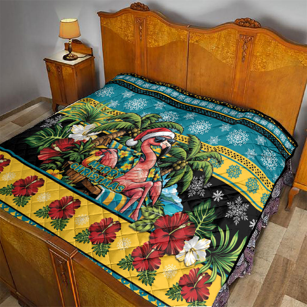 Afro-Bahamian Christmas Quilt This Flamingo Needs A Beach Retreat