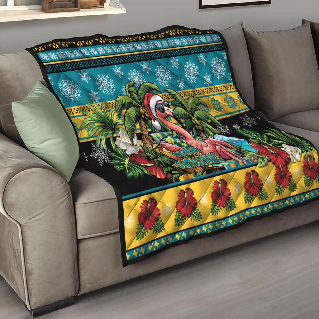 Afro-Bahamian Christmas Quilt This Flamingo Needs A Beach Retreat