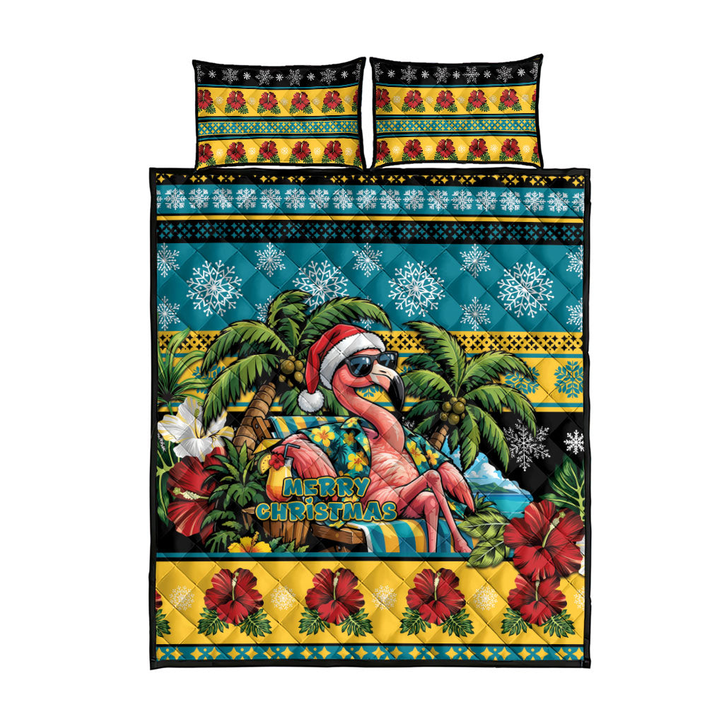 Afro-Bahamian Christmas Quilt Bed Set This Flamingo Needs A Beach Retreat