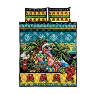Afro-Bahamian Christmas Quilt Bed Set This Flamingo Needs A Beach Retreat