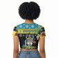 Afro-Bahamian Christmas Raglan Cropped T shirt This Flamingo Needs A Beach Retreat