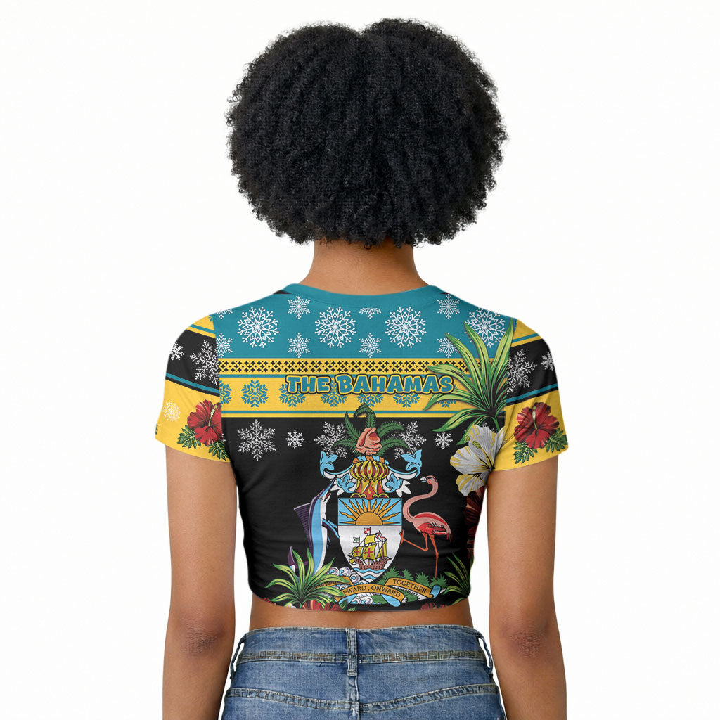 Afro-Bahamian Christmas Raglan Cropped T shirt This Flamingo Needs A Beach Retreat