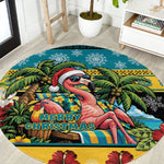 Afro-Bahamian Christmas Round Carpet This Flamingo Needs A Beach Retreat