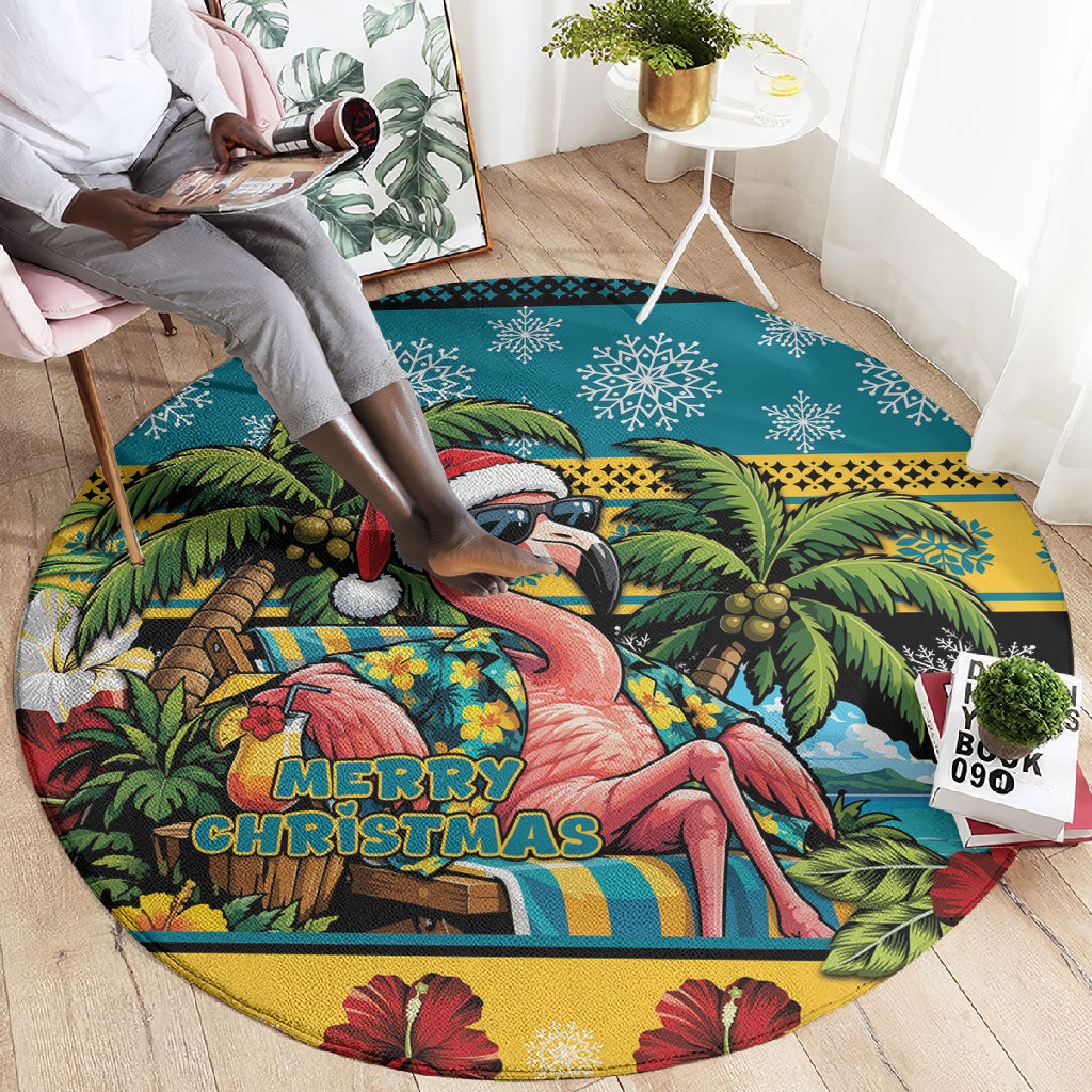 Afro-Bahamian Christmas Round Carpet This Flamingo Needs A Beach Retreat