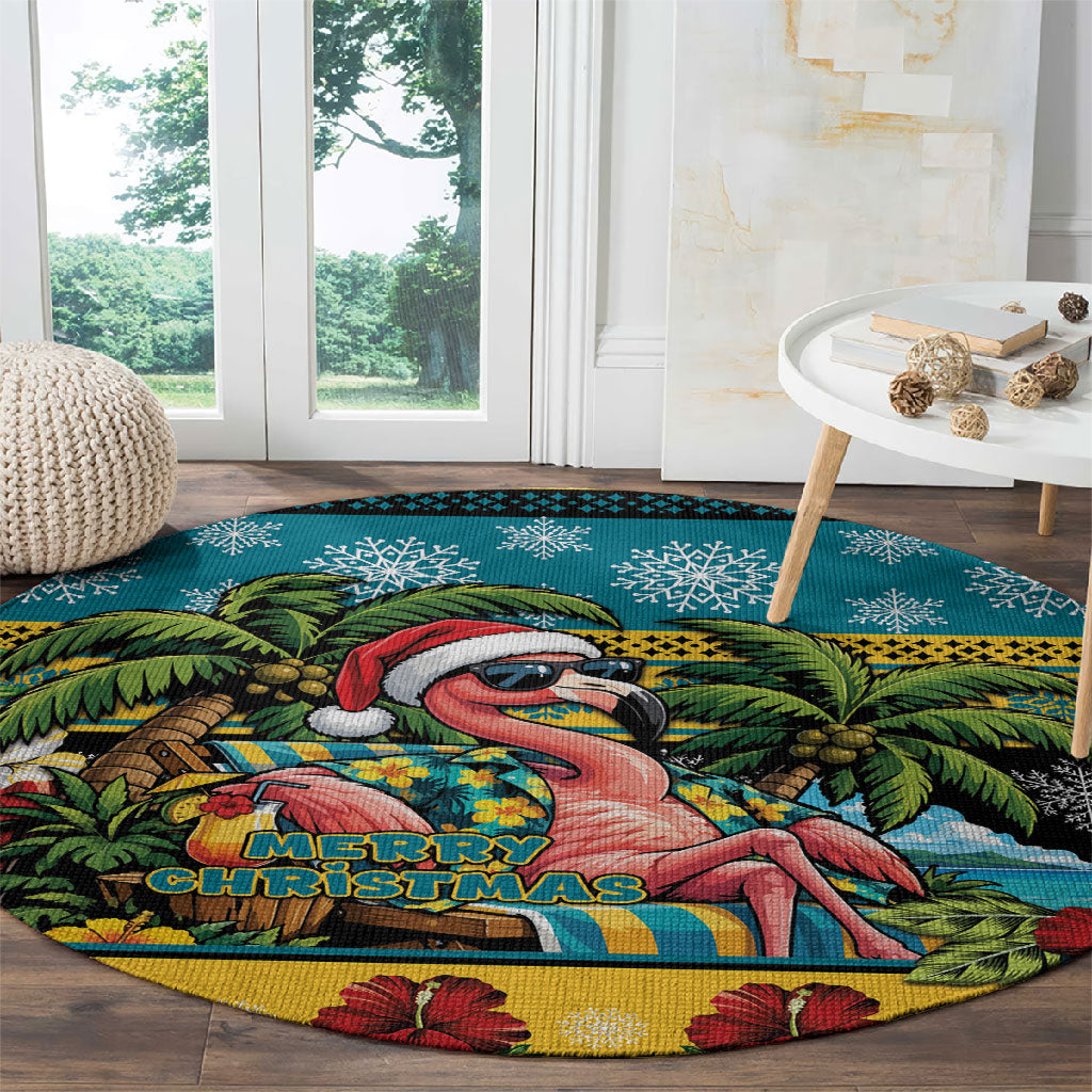 Afro-Bahamian Christmas Round Carpet This Flamingo Needs A Beach Retreat