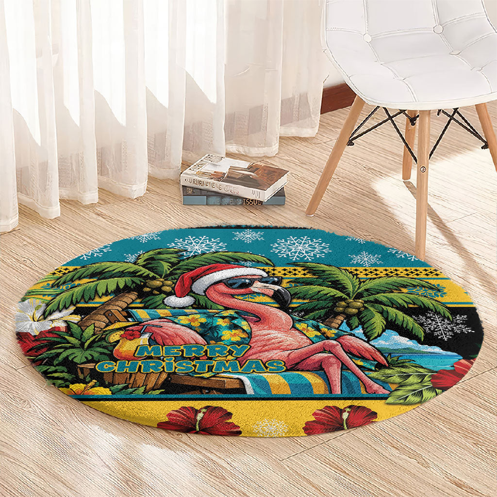 Afro-Bahamian Christmas Round Carpet This Flamingo Needs A Beach Retreat