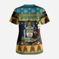 Afro-Bahamian Christmas Scrub Top This Flamingo Needs A Beach Retreat