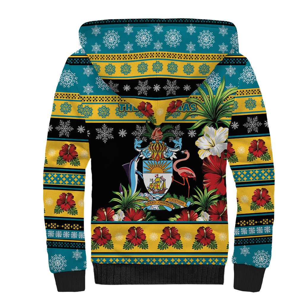 Afro-Bahamian Christmas Sherpa Hoodie This Flamingo Needs A Beach Retreat
