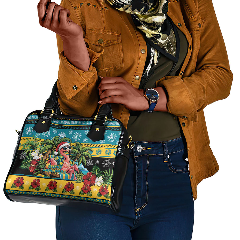 Afro-Bahamian Christmas Shoulder Handbag This Flamingo Needs A Beach Retreat
