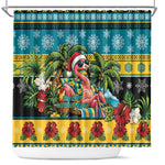 Afro-Bahamian Christmas Shower Curtain This Flamingo Needs A Beach Retreat