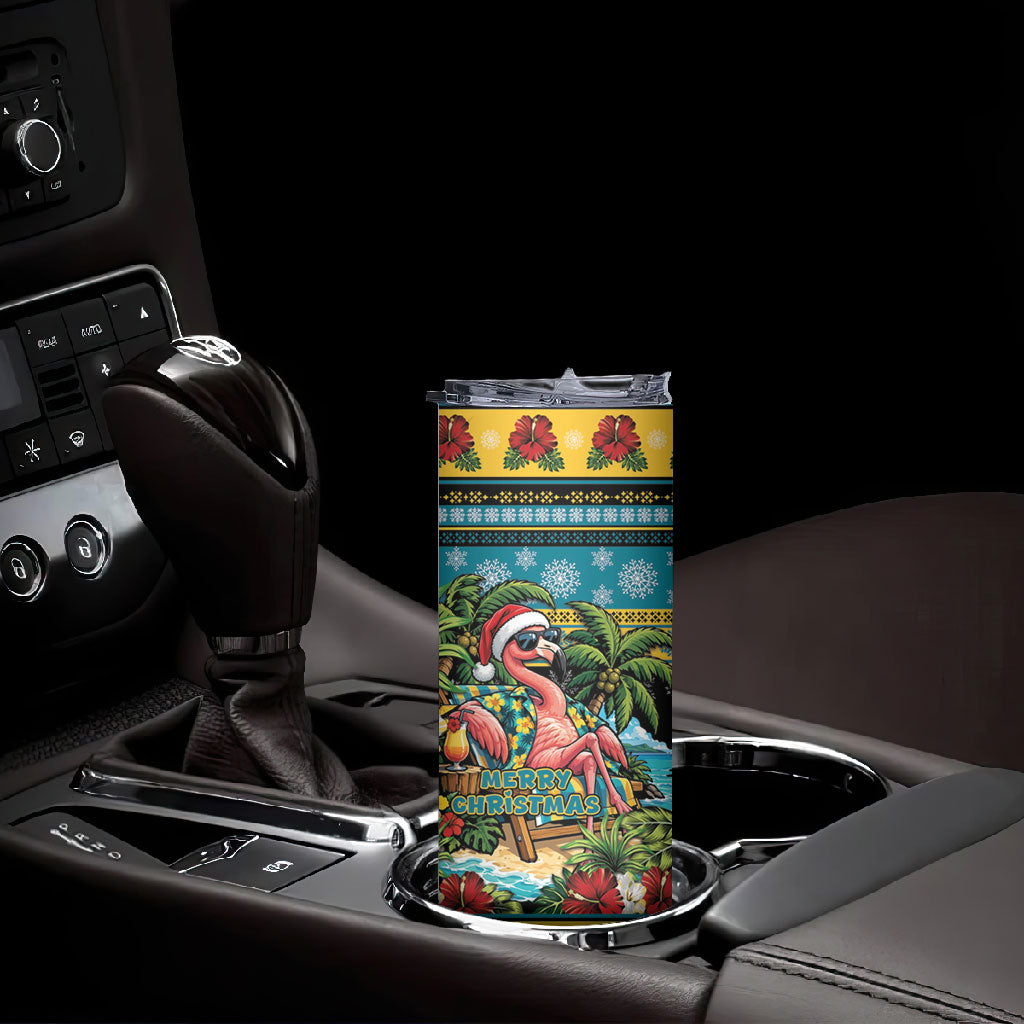 Afro-Bahamian Christmas Skinny Tumbler This Flamingo Needs A Beach Retreat