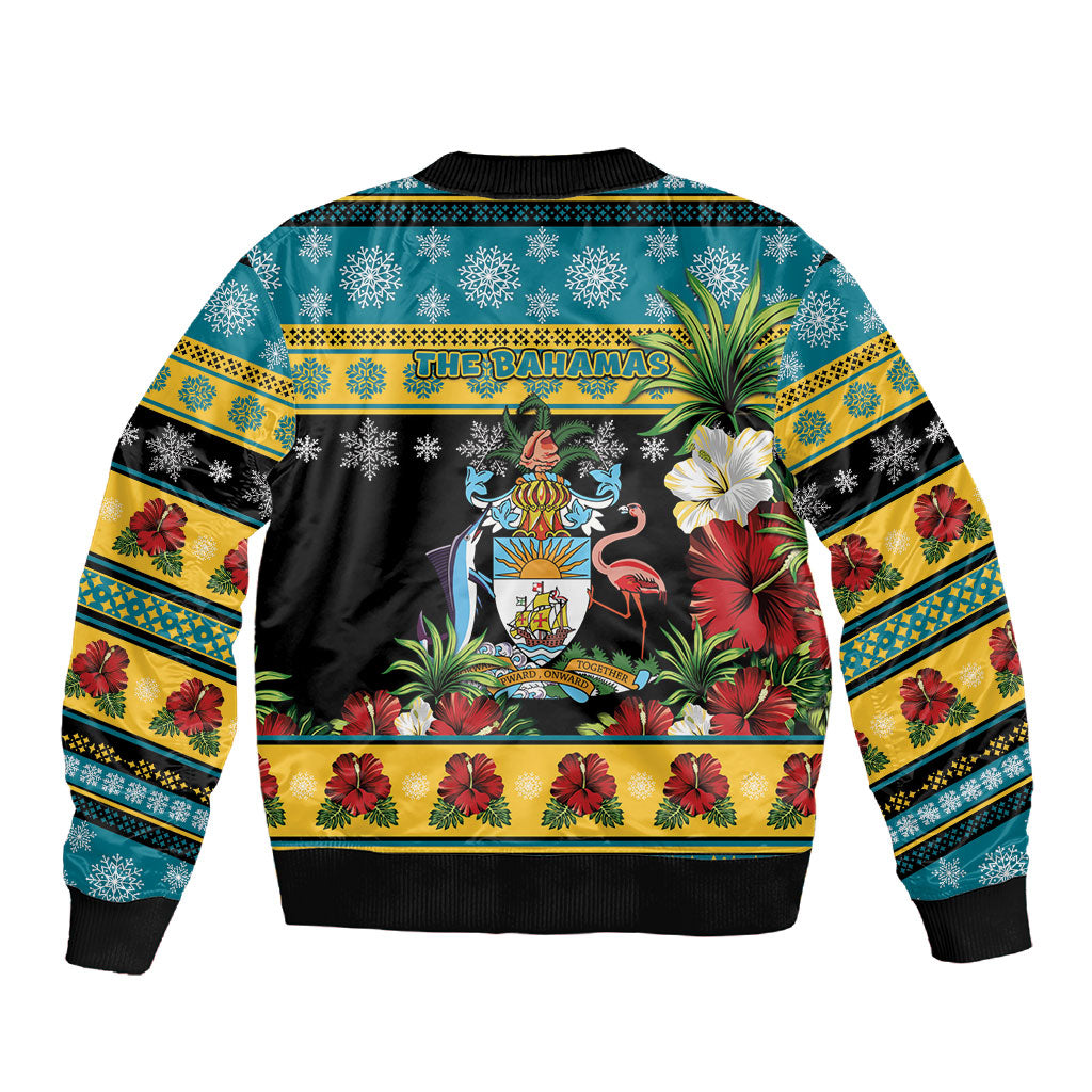 Afro-Bahamian Christmas Sleeve Zip Bomber Jacket This Flamingo Needs A Beach Retreat