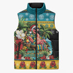 Afro-Bahamian Christmas Sleeveless Puffer Jacket This Flamingo Needs A Beach Retreat