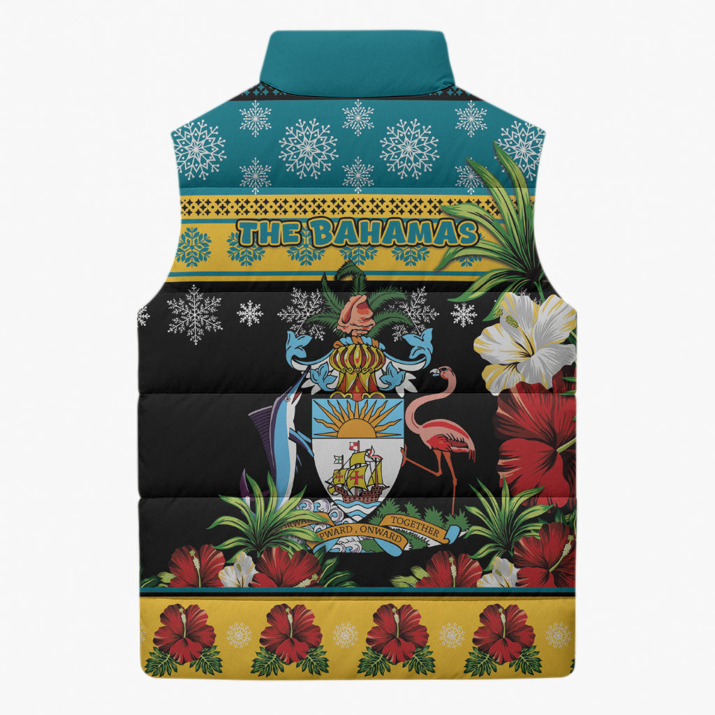 Afro-Bahamian Christmas Sleeveless Puffer Jacket This Flamingo Needs A Beach Retreat
