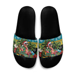 Afro-Bahamian Christmas Slide Sandals This Flamingo Needs A Beach Retreat