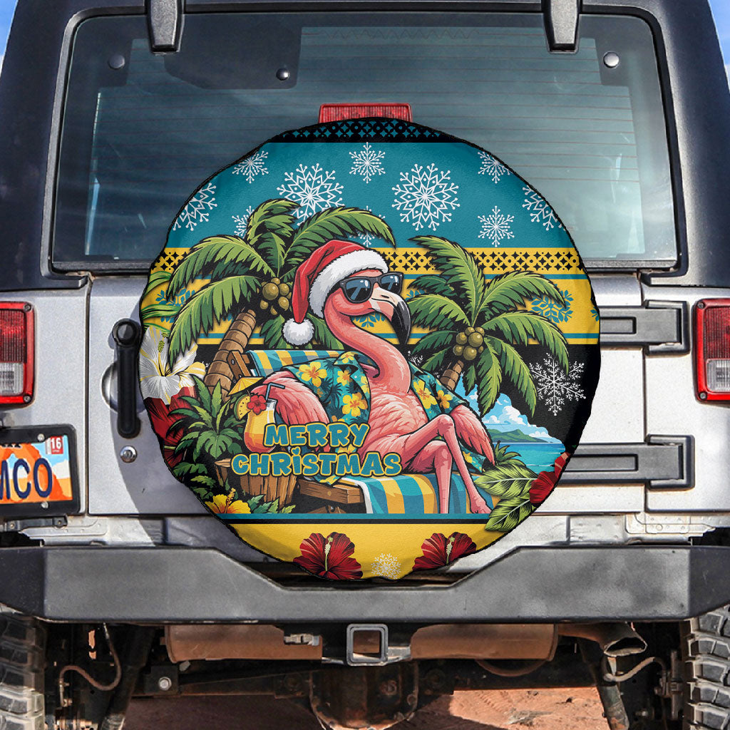 Afro-Bahamian Christmas Spare Tire Cover This Flamingo Needs A Beach Retreat