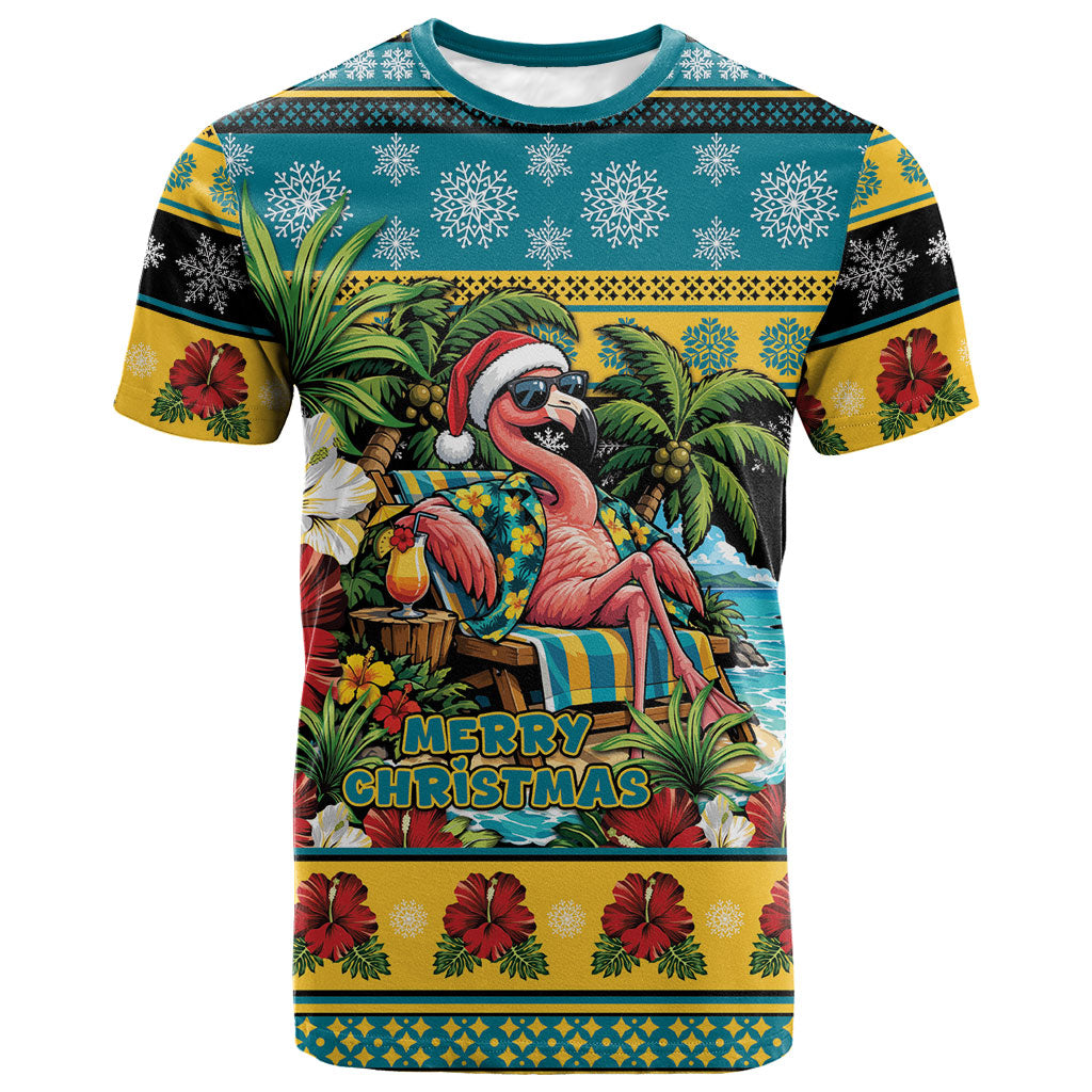 Afro-Bahamian Christmas T shirt This Flamingo Needs A Beach Retreat