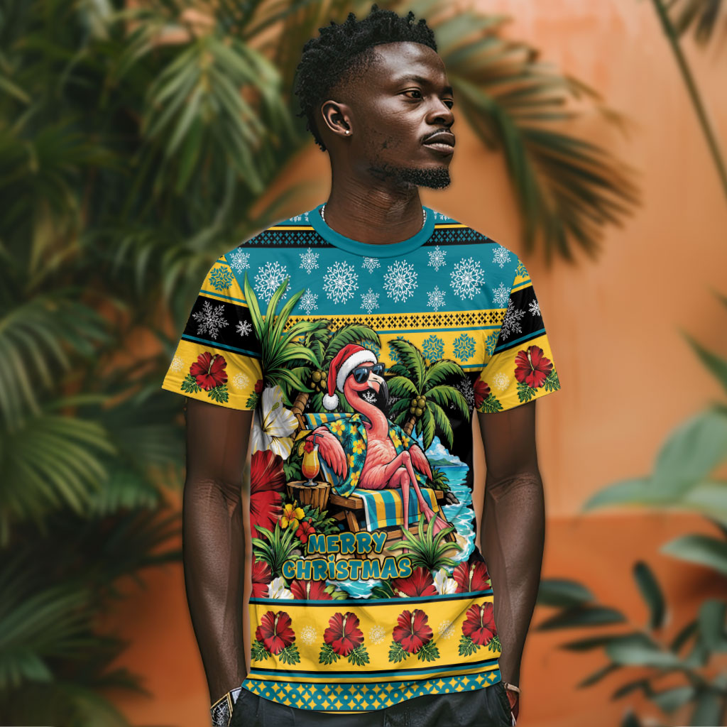 Afro-Bahamian Christmas T shirt This Flamingo Needs A Beach Retreat