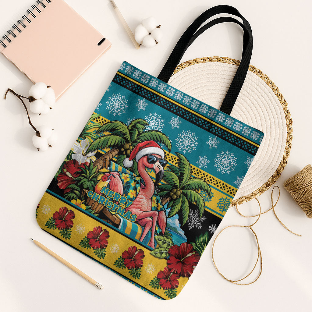 Afro-Bahamian Christmas Tote Bag This Flamingo Needs A Beach Retreat