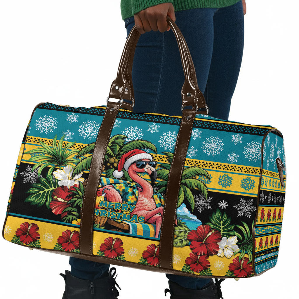 Afro-Bahamian Christmas Travel Bag This Flamingo Needs A Beach Retreat