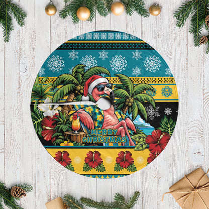 Afro-Bahamian Christmas Tree Skirt This Flamingo Needs A Beach Retreat
