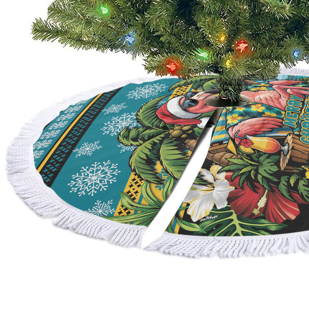 Afro-Bahamian Christmas Tree Skirt This Flamingo Needs A Beach Retreat