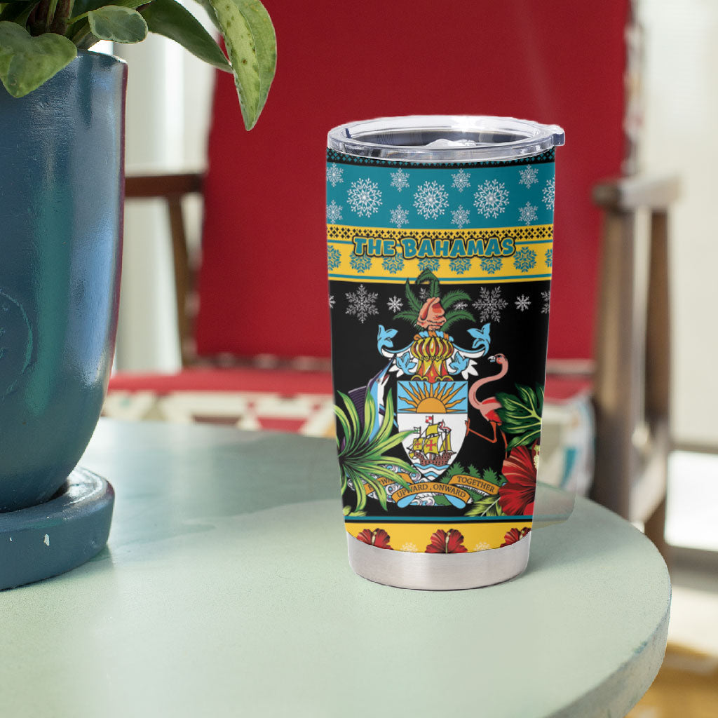 Afro-Bahamian Christmas Tumbler Cup This Flamingo Needs A Beach Retreat