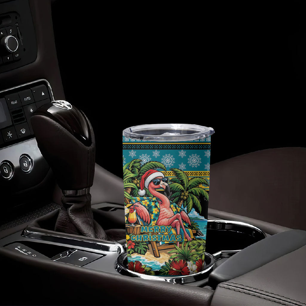 Afro-Bahamian Christmas Tumbler Cup This Flamingo Needs A Beach Retreat