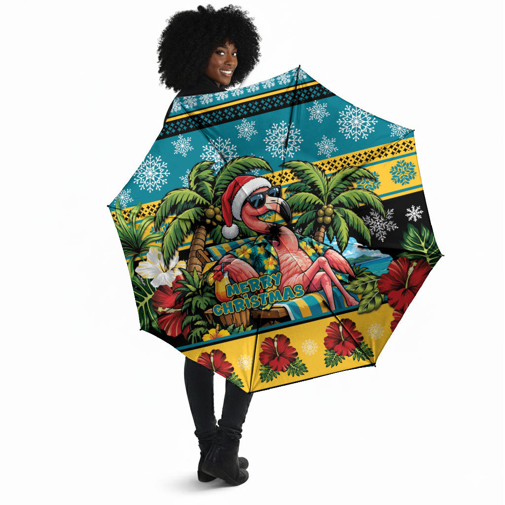 Afro-Bahamian Christmas Umbrella This Flamingo Needs A Beach Retreat
