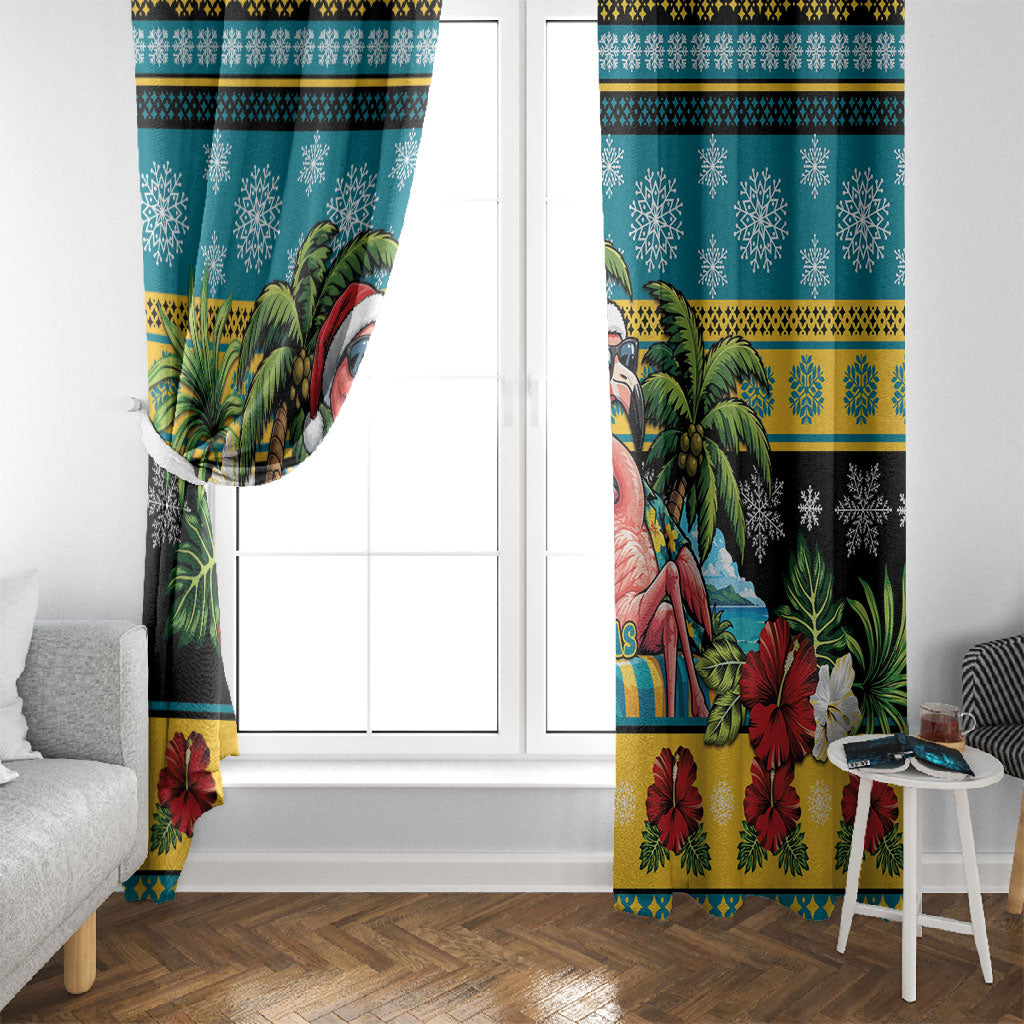 Afro-Bahamian Christmas Window Curtain This Flamingo Needs A Beach Retreat