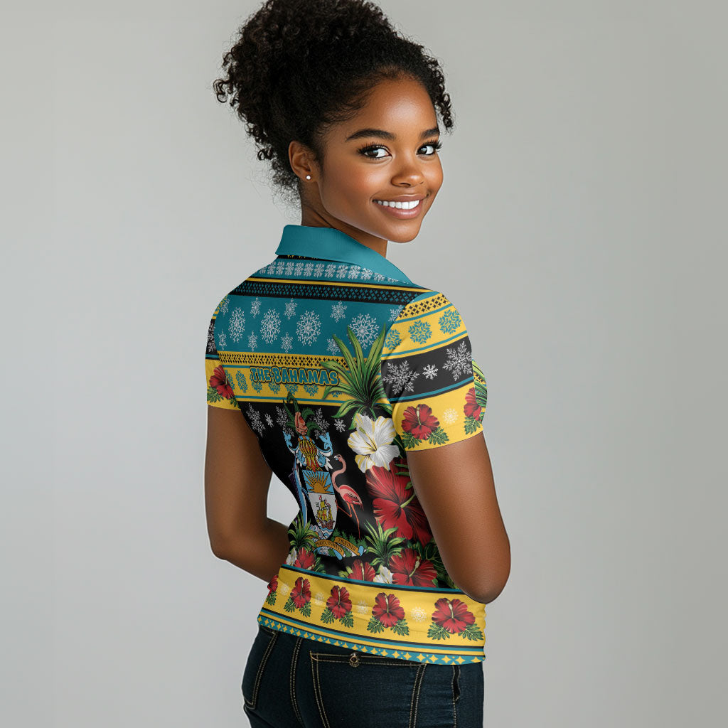 Afro-Bahamian Christmas Women Polo Shirt This Flamingo Needs A Beach Retreat