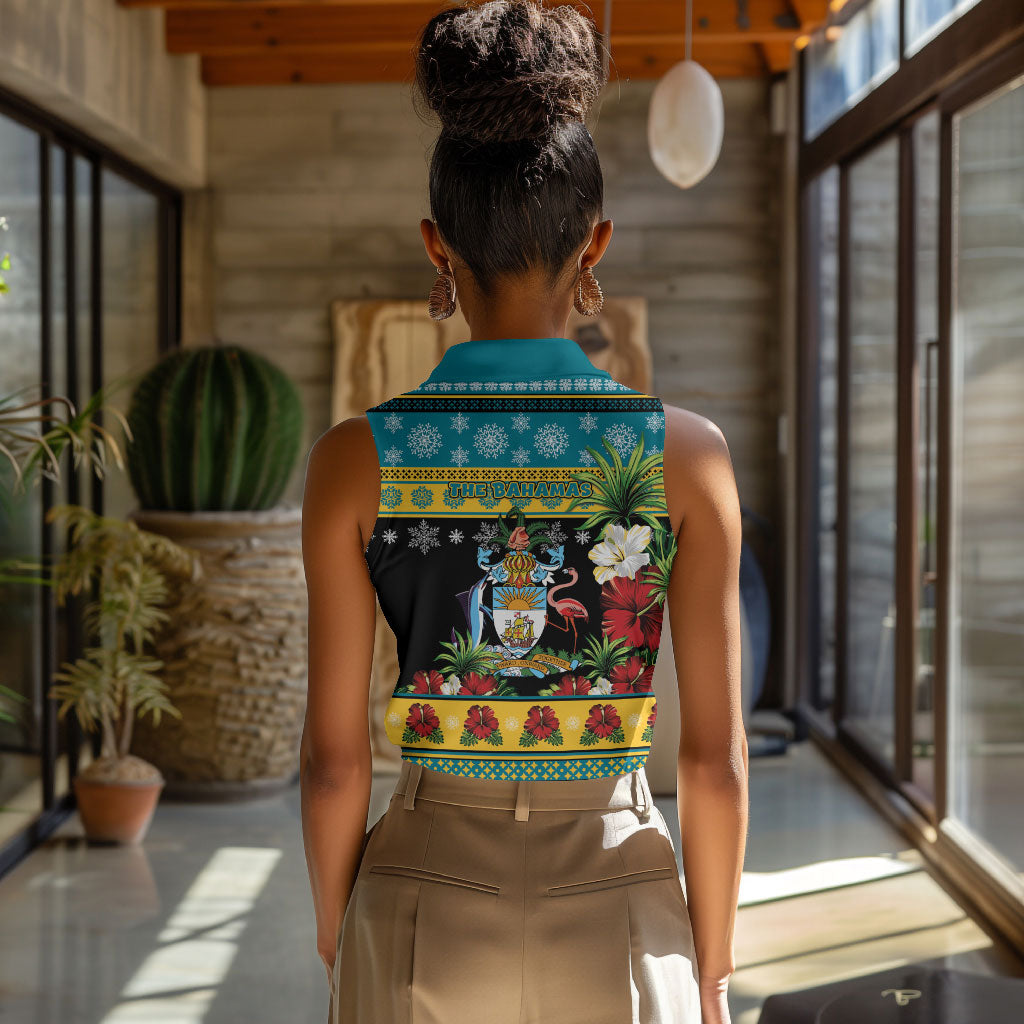 Afro-Bahamian Christmas Women Sleeveless Polo Shirt This Flamingo Needs A Beach Retreat