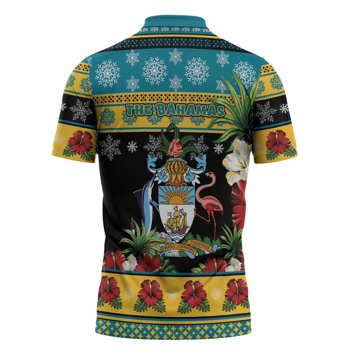 Afro-Bahamian Christmas Zipper Polo Shirt This Flamingo Needs A Beach Retreat