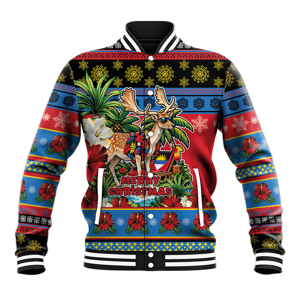 Afro-Antiguan and Barbudan Christmas Baseball Jacket This Fallow Deer Needs A Beach Retreat