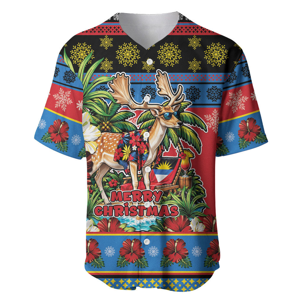 Afro-Antiguan and Barbudan Christmas Baseball Jersey This Fallow Deer Needs A Beach Retreat