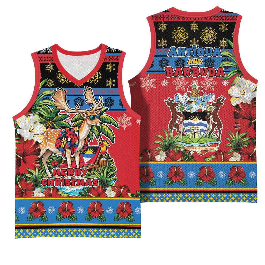 Afro-Antiguan and Barbudan Christmas Basketball Jersey This Fallow Deer Needs A Beach Retreat