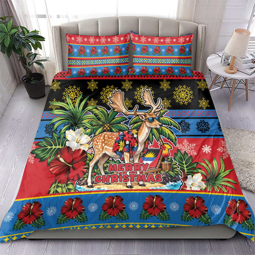 Afro-Antiguan and Barbudan Christmas Bedding Set This Fallow Deer Needs A Beach Retreat