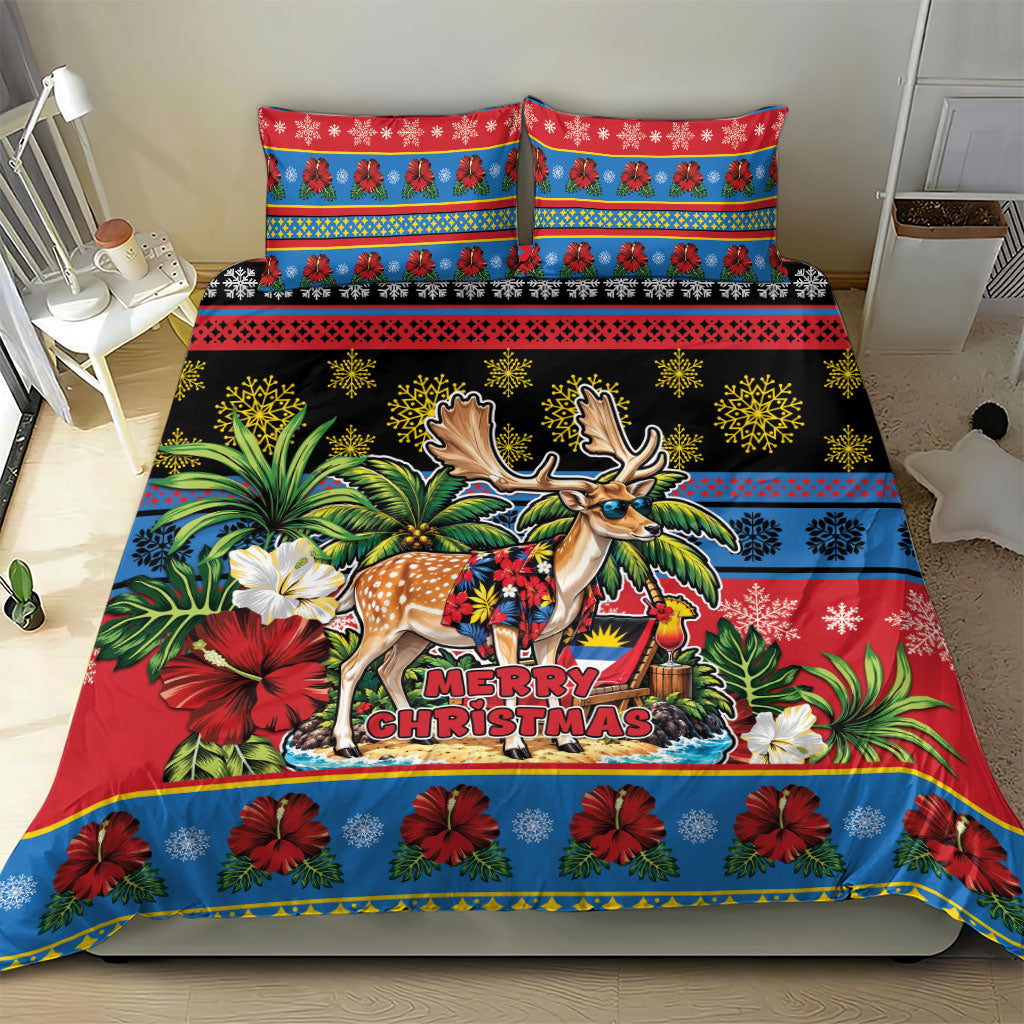 Afro-Antiguan and Barbudan Christmas Bedding Set This Fallow Deer Needs A Beach Retreat