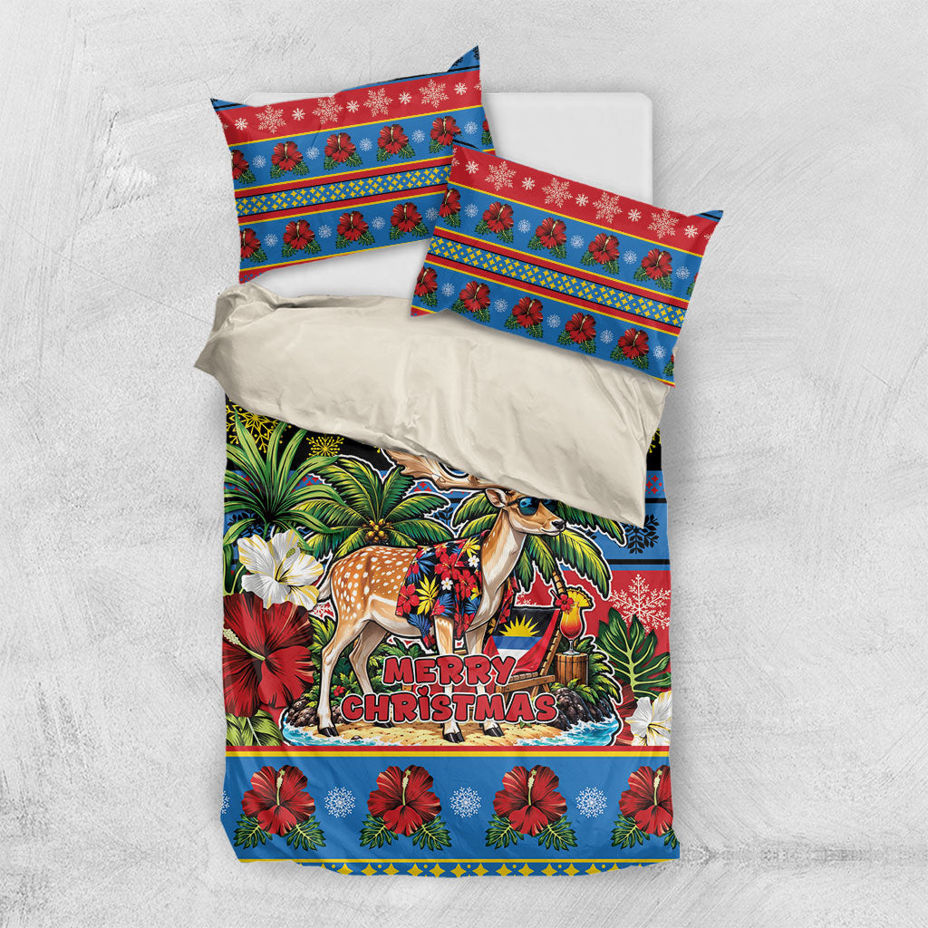 Afro-Antiguan and Barbudan Christmas Bedding Set This Fallow Deer Needs A Beach Retreat