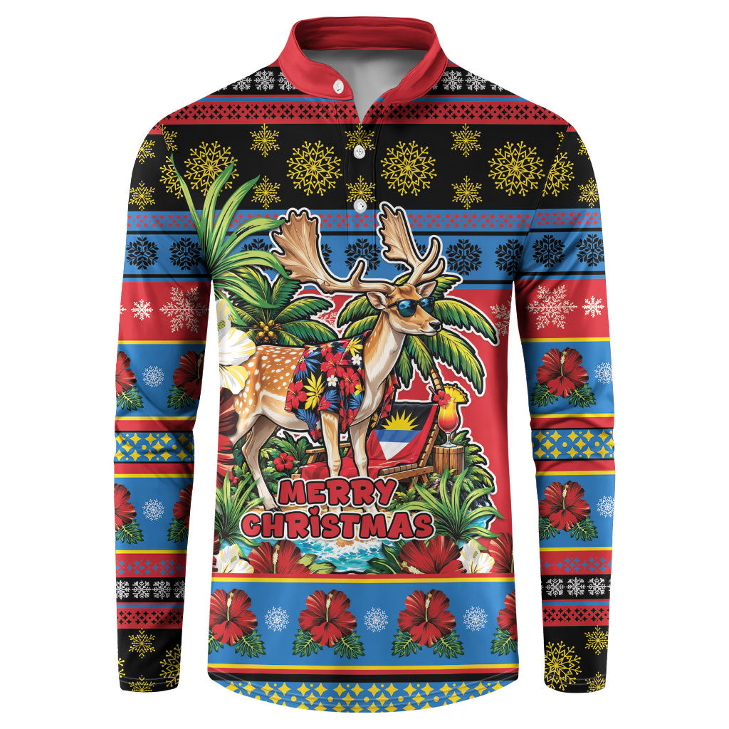 Afro-Antiguan and Barbudan Christmas Button Sweatshirt This Fallow Deer Needs A Beach Retreat