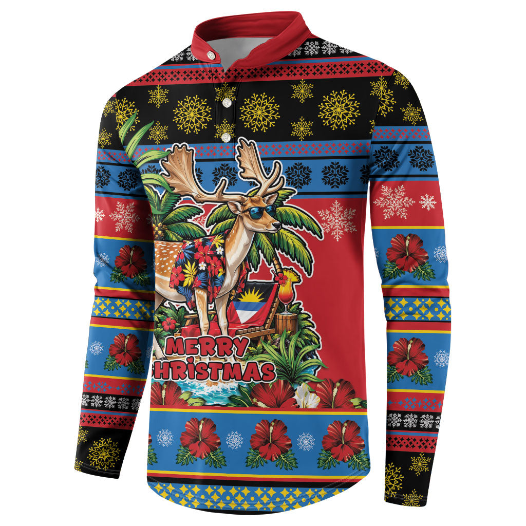 Afro-Antiguan and Barbudan Christmas Button Sweatshirt This Fallow Deer Needs A Beach Retreat