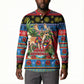 Afro-Antiguan and Barbudan Christmas Button Sweatshirt This Fallow Deer Needs A Beach Retreat