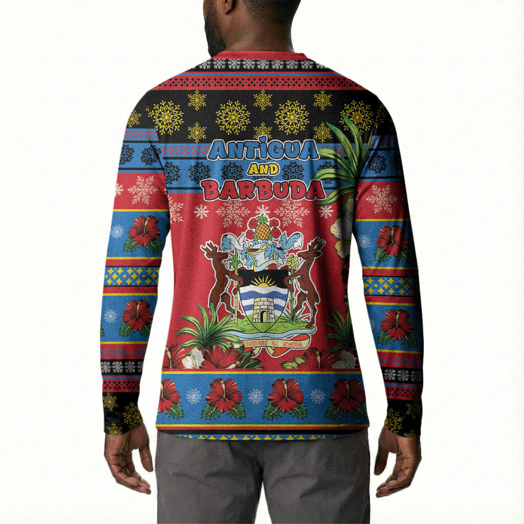 Afro-Antiguan and Barbudan Christmas Button Sweatshirt This Fallow Deer Needs A Beach Retreat