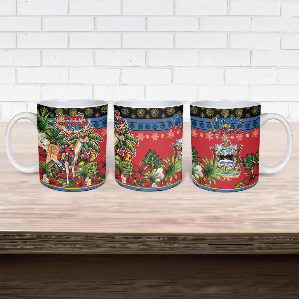 Afro-Antiguan and Barbudan Christmas Ceramic Mug This Fallow Deer Needs A Beach Retreat