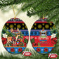 Afro-Antiguan and Barbudan Christmas Ceramic Ornament This Fallow Deer Needs A Beach Retreat