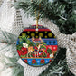 Afro-Antiguan and Barbudan Christmas Ceramic Ornament This Fallow Deer Needs A Beach Retreat
