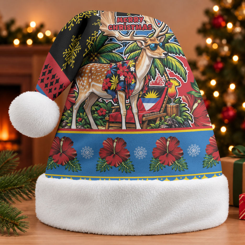 Afro-Antiguan and Barbudan Christmas Santa Hat This Fallow Deer Needs A Beach Retreat
