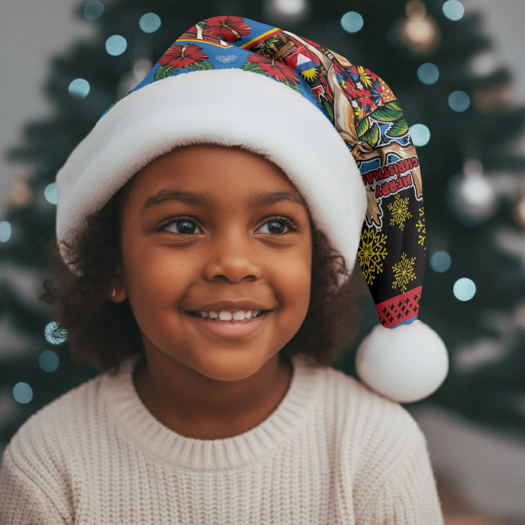 Afro-Antiguan and Barbudan Christmas Santa Hat This Fallow Deer Needs A Beach Retreat