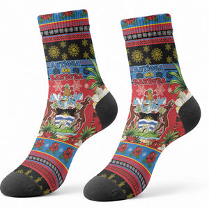 Afro-Antiguan and Barbudan Christmas Crew Socks This Fallow Deer Needs A Beach Retreat